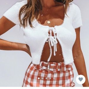 Princess Polly Esha tie sweater top